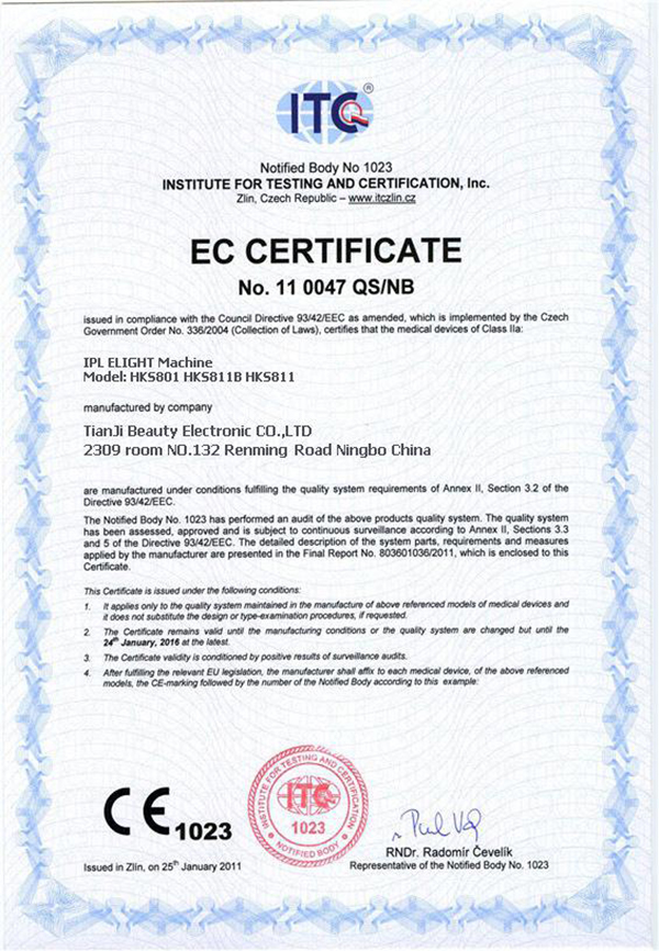 CERTIFICAT CE